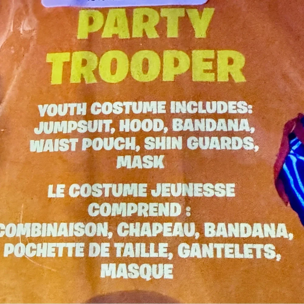 NWT Spirit Halloween Official Fortnite‎ Kids Light-Up Party Trooper Costume - Picture 7 of 8